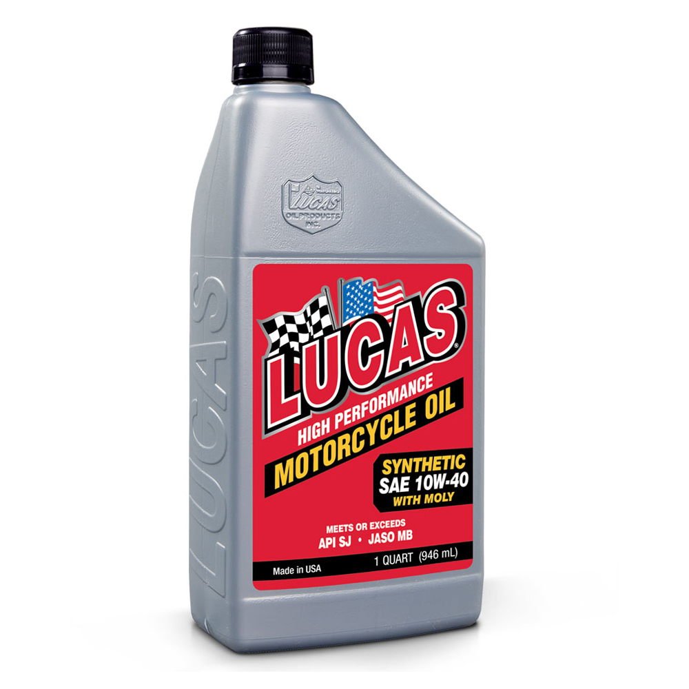 Lucas Syn SAE 10W-40 Moly Mcycle Oil 1Qt